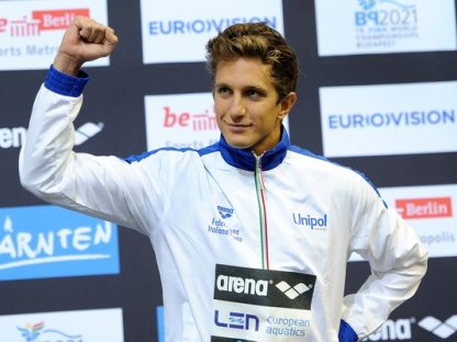 Luca Leonardi Italia Bronze Medal 100m Freestyle Men 