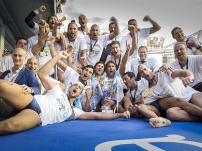 La Pro Recco festeggia la vittoria della Champions League 2014-15