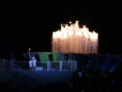 during the Opening Ceremony ahead of the 2014 Asian Games at Incheon Asiad Stadium on September 19, 2014 in Incheon, South Korea.