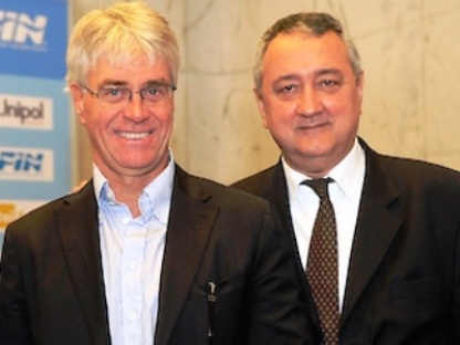 Gianfranco De Ferrari, Consigliere FIN (L), Nando Pesci C.T. Nazionale  nati 93, Paolo Barelli Presidente FIN (R)