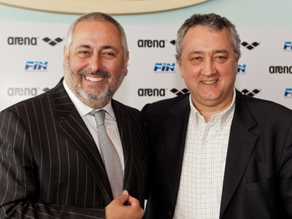 (da sx a dx) Cristiano Portas Amministratore Delegato Arena; Paolo Barelli Presidente FIN; 