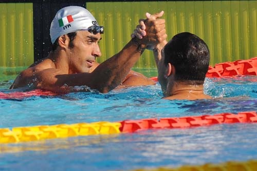 Filippo Magnini e Florent Manaudou