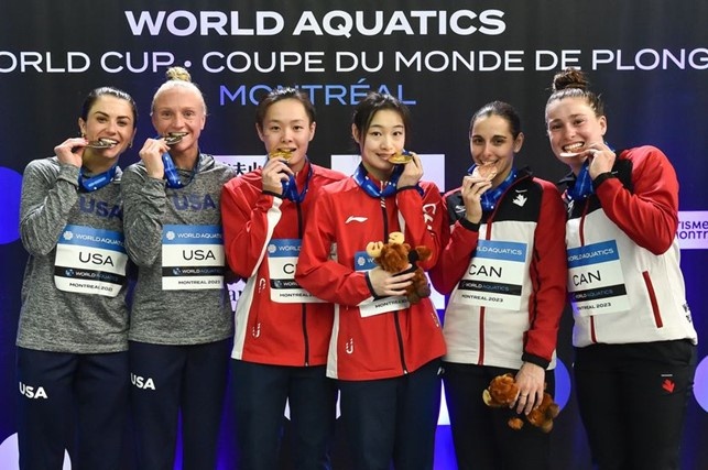 podio trampolino 3mt sincro donne