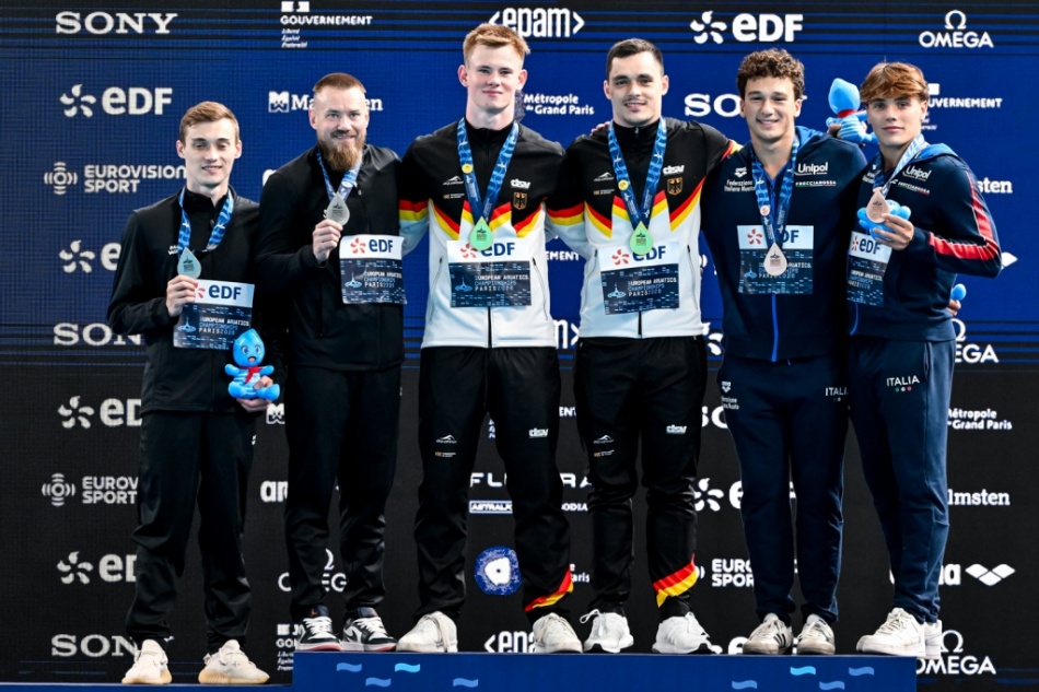 podio trampolino sincro 3 mt maschile