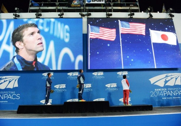 Phelps su podio dei 100f ai Pan Pacs