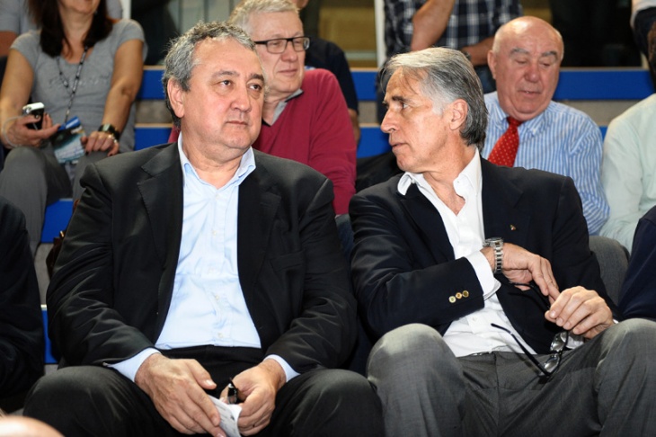 Assoluti Riccione 2013: il Presidente FIN Paolo Barelli e Giovanni Malagò presidente Coni