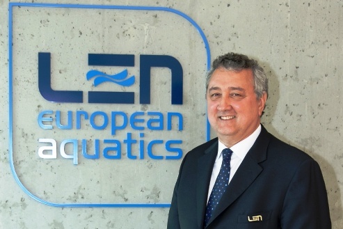 LEN Logo  Paolo Barelli LEN President