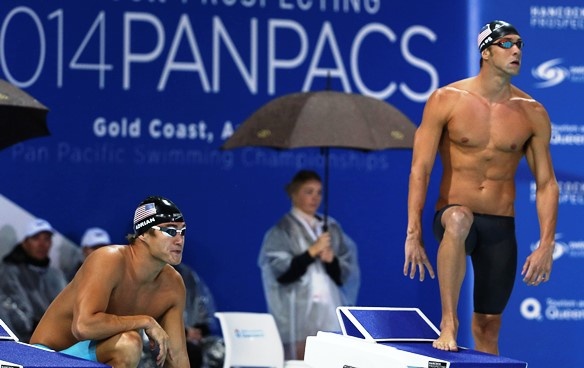 Nathan Adrian_michael Phelps Australia Pan Pacs Swimming