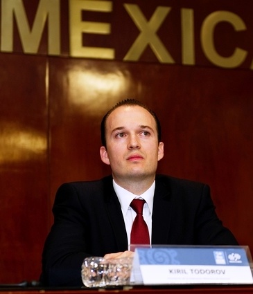 Kiril TODOROV president Mexican Swimming Federation; .Press Conference Day00 .7th FINA Synchronized Swimming  World Trophy.Mexico City MEX - Nov. 30th, Dec. 2nd, 2012.Photo G.Scala/Deepbluemedia/Inside