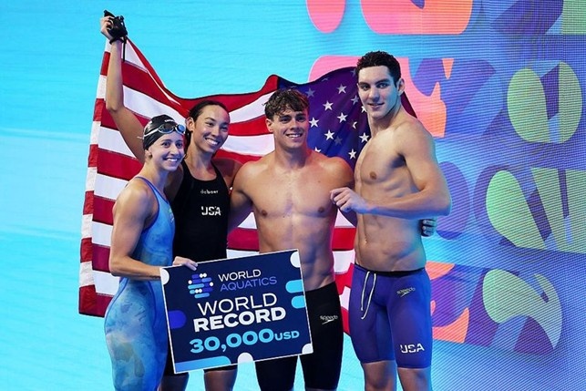 staffetta 4x100 sl mixed - usa