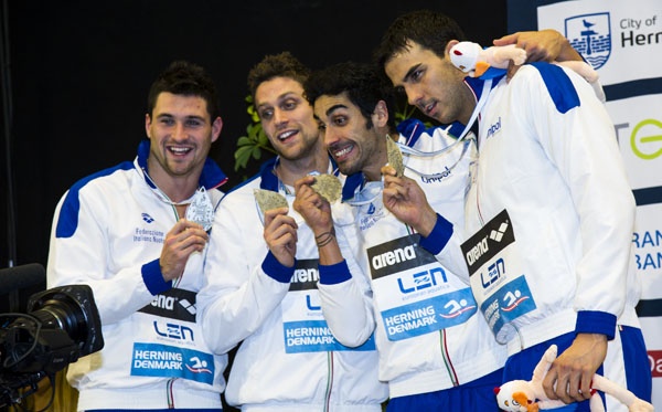 4x50 freestyle men Italy ITA SILVER MEDAL