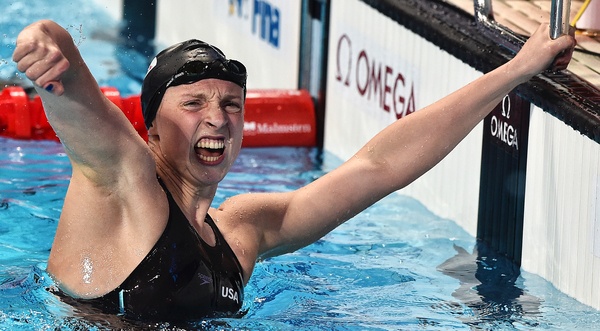 LEDECKY Katie USA Gold Medal, World Record Women's 800m Freestyle 