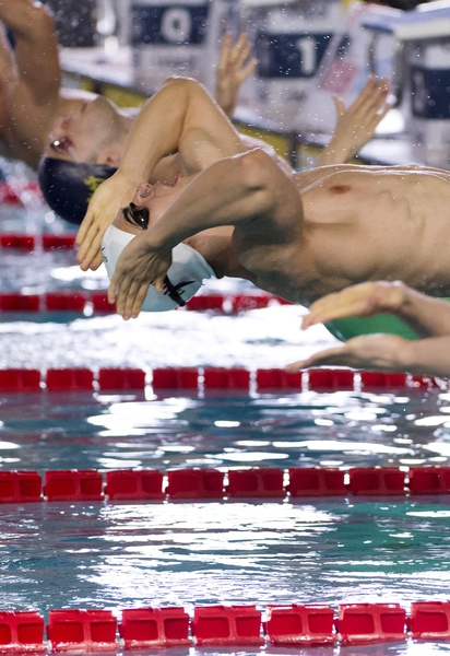 Niccolò Bonacchi, partenza dei 100 dorso