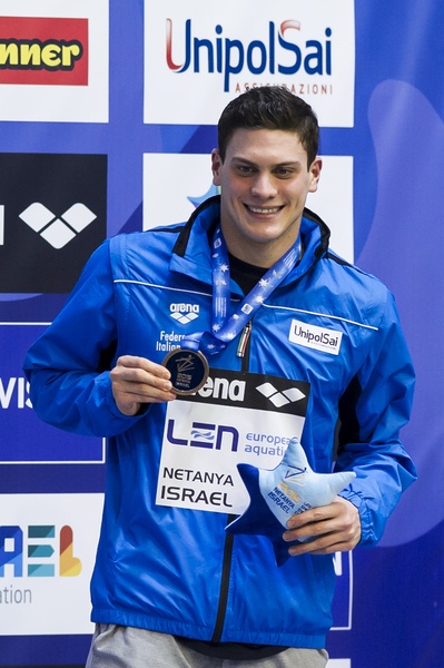 Simone Sabbioni, bronzo nei 200 dorso