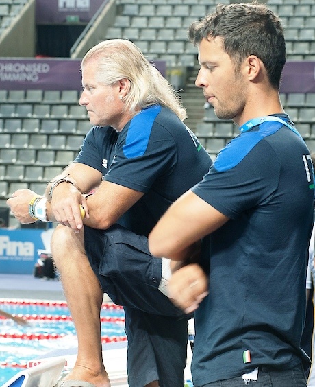 Philippe Lucas e Matteo Giunta, allenatore e preparatore atletico di Federica Pellegrini