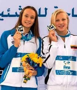 Viktoria Sonceva UKR e Ruta Meilutyte LTU