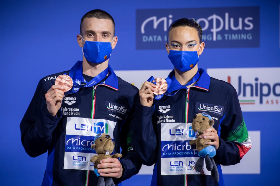 Nicolò Ogliari e Isotta Sportelli con il bronzo