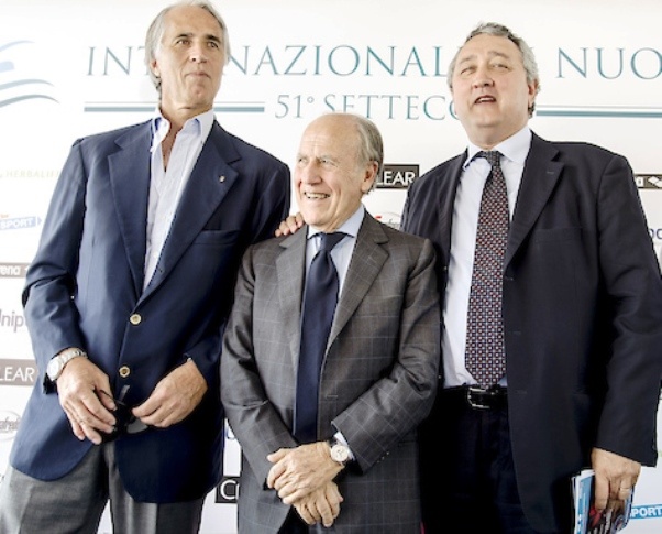 Giovanni Malago, presidente Coni, Franco Chimenti, presidente Coni Servizi e Federazione italiana Golf, Paolo Barelli, presidente Federazione italiana nuoto, Cesare Butini, Commissario tecnico nuoto