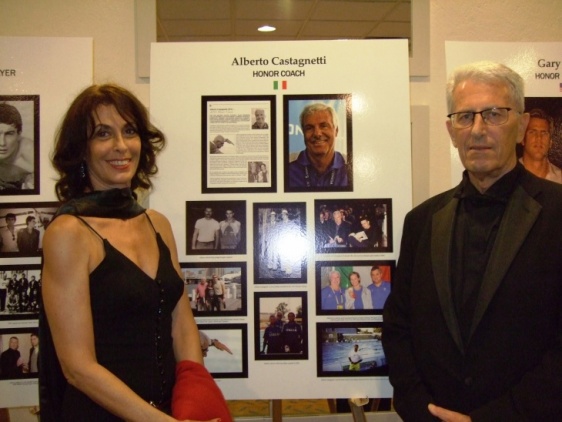 Alberto Castagnetti nella Hall of Fame, qui la moglie Isabella Castagnetti e Camillo Cametti
